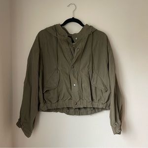 AE Cropped Hooded Military Jacket